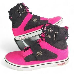 Vlado Footwear Atlas II High-Top Skate Shoes IG-1500W-1720 Pink Black Women's 9